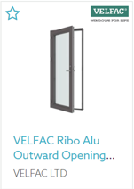 VELFAC Ribo wood/aluminium outward opening wood/aluminium glazed door