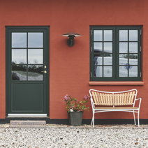 Entrance door with 25mm cross glazing bars and 68mm glazing bar