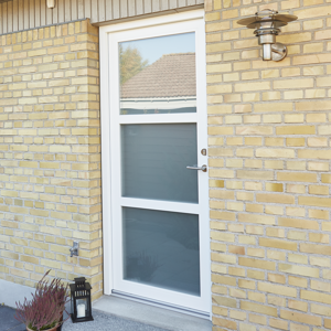 Entrance door with DÉCOR glazing
