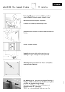 Monteringsvejledning - systemtilpasset bagplade til ventileret fylding