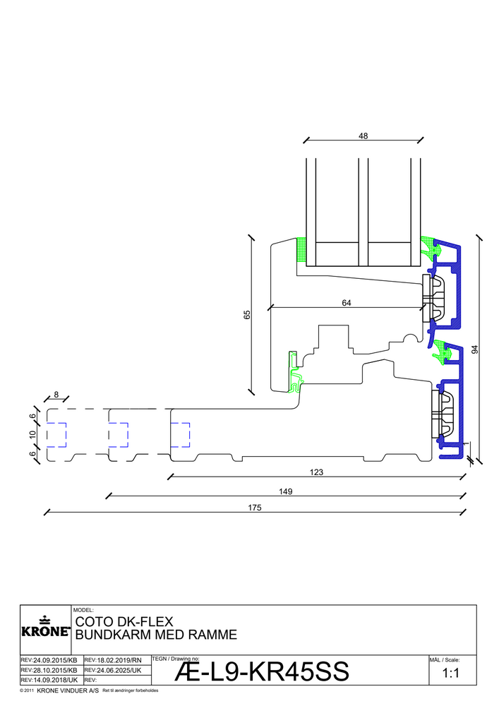 COto DK-FLEX bundkarm med ramme