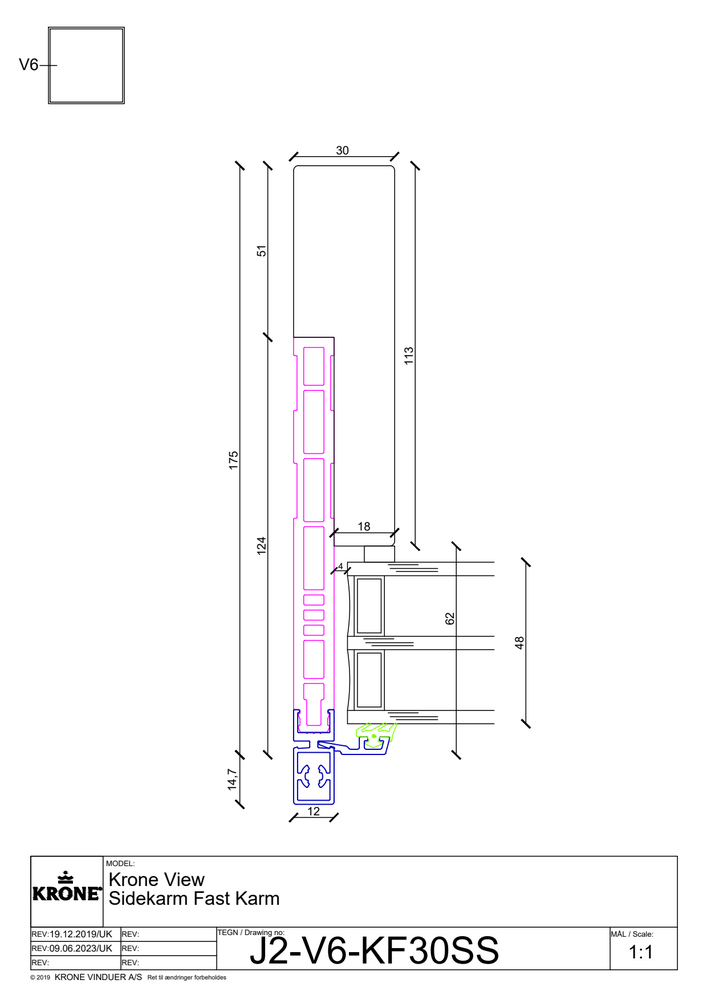 Krone View – Sidekarm, fast karm
