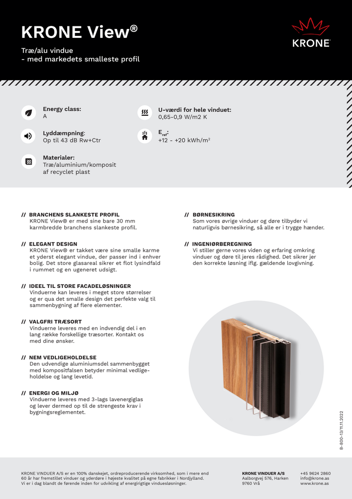 Datablad for KRONE View
