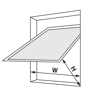 How to measure for calculating the rescue opening in a topguided window