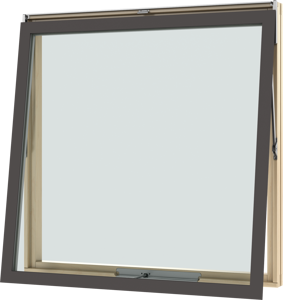 Topstyret vindue med motor