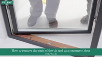 how to remove the sash of the tilt and turn casement door velfac in