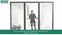 how to operate the single leaf sliding door velfac 200 systems